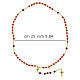 Red and Gold Murano Glass Rosary, 8mm s4