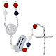Rosary of Carlo Acutis in 925 silver with 0.24-inch lapis gemstone beads s1