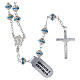 Rosary in 925 silver with 0.24-inch sky-blue strassball beads s3
