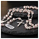 Rosario argento 925 cristalli rosa 6 mm s5