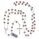 Rosario argento 925 cristalli rosa 6 mm s6