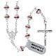 925 silver rosary with 6 mm pink crystals s1