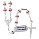 925 silver rosary with 6 mm pink crystals s3