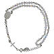 Rosary bracelet 4 mm crystal beads 925 silver s2