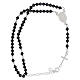 Rosary bracelet in 0.16-inch black crystal beads and 925 silver s2
