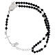 Rosary bracelet 4 mm black crystal and 925 silver s1