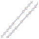Wearable rosary in 925 sterling silver with lobster clasp s5