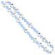 Rosario argento 925 4 mm cristallo celeste trasparente indossabile s4