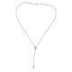 Rosary in 925 silver with 4 mm transparent sky‑blue crystal beads, wearable s5