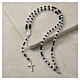 Rosario grani 4 mm cristallo nero e bianco argento 925 s2