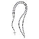 Rosario grani 4 mm cristallo nero e bianco argento 925 s5