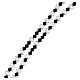 925 silver rosary with 4 mm black and white crystal beads s4