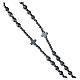 Rosary in 925 silver with 0.16-inch black hematite beads s5