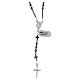 Rosario in argento 925 ematite nero 4 mm s1