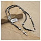 Rosario in argento 925 ematite nero 4 mm s4