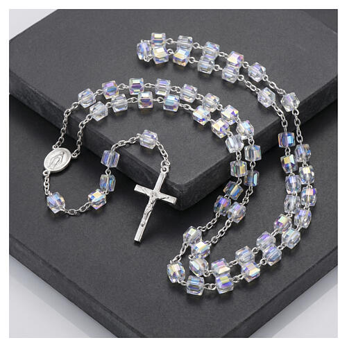 Rosenkranz aus 925er Silber mit Swarovski-Kristallen, 6 mm 2