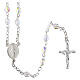Chapelet Médaille Miraculeuse cristaux blancs 6 mm argent 925 s1