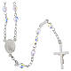 Chapelet Médaille Miraculeuse cristaux blancs 6 mm argent 925 s3