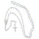 Chapelet Médaille Miraculeuse cristaux blancs 6 mm argent 925 s5