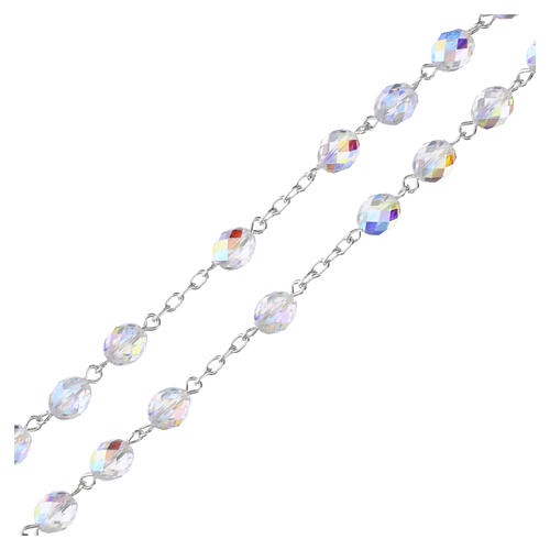 Rosario indossabile 6 mm in argento 925 con cristalli 4