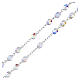 Rosario indossabile 6 mm in argento 925 con cristalli s4