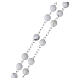 Rosario argento 925 Howlite bianca grani da 6 mm s4