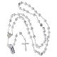 White howlite rosary in 925 silver, 6 mm beads s5