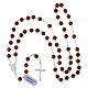 Rosario indossabile argento 925 grani diaspro rosso 6 mm s5