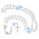 Rosary of 925 silver with 0.31-inch white briolette crystal beads s5