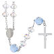 Chapelet argent 925 et grains briolette en cristal blanc 8 mm s3