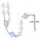 925 silver rosary 8 mm white briolette crystal s1
