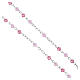 Rosario argento 925 con grani da 4 mm in cristallo rosa  s4