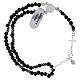 Bracelet chapelet Saint Benoît argent 925 et bois 4 mm s3