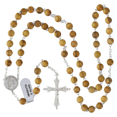 925 silver rosary with 0.2-inch olivewood beads 5
