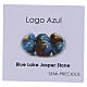 Rosario mariano in agata lago blu 8 mm color bronzo s6