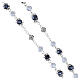 Chapelet grains 4 mm bleu-gris cristal synthétique Vierge Miraculeuse s3