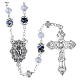 Rosary beads 4 mm blue-grey synthetic crystal Miraculous Mary s2
