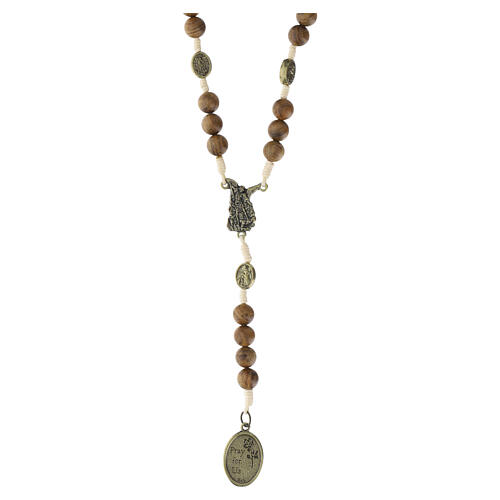 St. Michael the Archangel rosary with 0.31-inch wooden beads 2