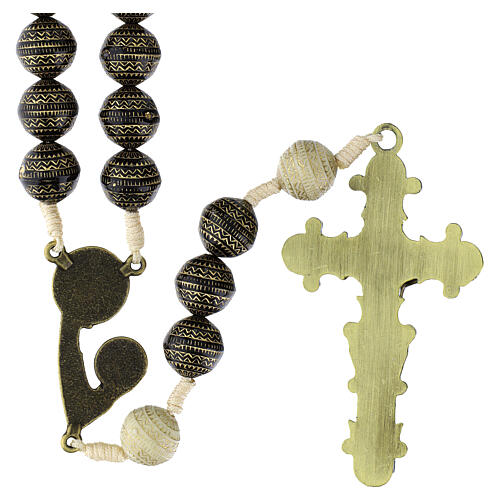 Rosario Virgen y Niño Jesús granos 9 mm 2