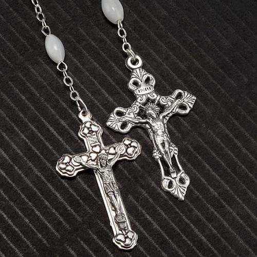 Mother of pearl oval rosary 3