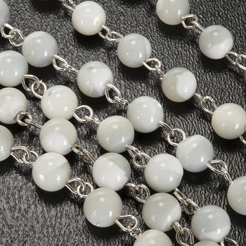 Mother of pearl rosary, 6mm round beads 5