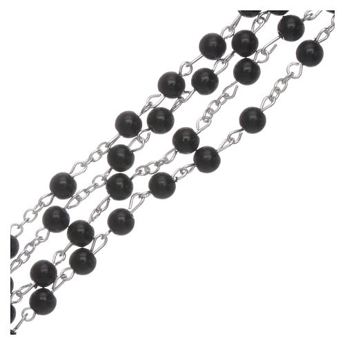 Our Lady of Fatima rosary black imitation pearl 6mm beads 3