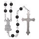 Our Lady of Fatima rosary black imitation pearl 6mm beads s2