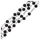 Our Lady of Fatima rosary black imitation pearl 6mm beads s3