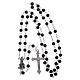 Our Lady of Fatima rosary black imitation pearl 6mm beads s4