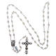 Rosary in mother-of-pearl with 7x3 mm oval grains s4