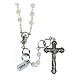 Rosary with real round mother of pearl beads 6 mm s1