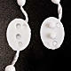 White nylon rosary, openable chain s3