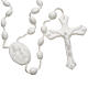 White nylon rosary, openable chain s1
