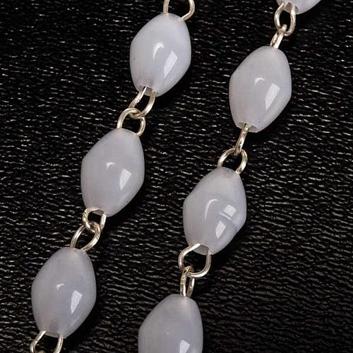 Rosary beads fluorescent artificial pearls oval 4
